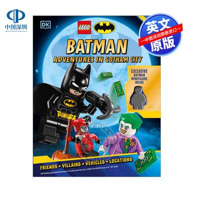 预售英文原版 DK 乐高DC蝙蝠侠冒险之旅积木图画书 含迷你人偶 LEGO DC Batman Adventures in Gotham City 粉丝收藏书 人仔