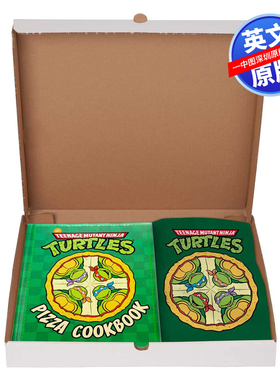 英文原版 忍者神龟 变种时代披萨烹饪书礼品套装附围裙 美食食谱画册 The Teenage Mutant Ninja Turtles Pizza Cookbook Gift Set