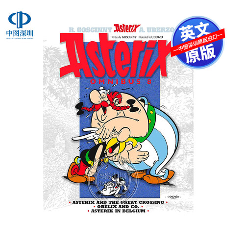 英文原版 高卢英雄历险记22-24 合订本 卷八  Asterix: Asterix Omnibus 8 儿童漫画书