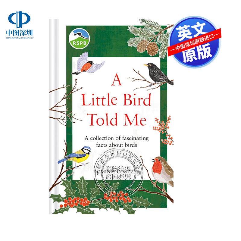 预售英文原版 RSPB一只小鸟告诉我 关于鸟类的迷人事实集 RSPB A Little Bird Told Me 英国皇家鸟类保护协会