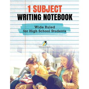 【预售 按需印刷】英文原版 1 Subject Writing Notebook Wide Ruled for High School Students进口原版正版书籍