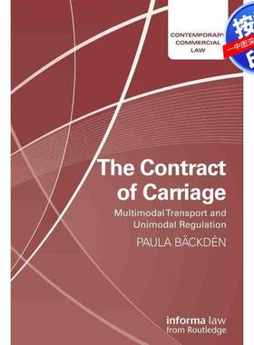 预售【按需印刷】英文原版 运输合同 The Contract of Carriage 原装进口正版书籍