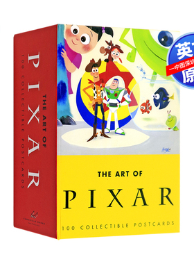 英文原版 皮克斯的艺术100张珍藏明信片 Art of Pixar Animation Studios Postcards 迪士尼明信片 儿童明信片 进口书周边
