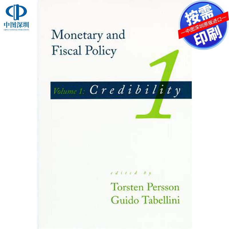 预售【按需印刷】货币政策与财政政策(第一卷)Monetary and Fiscal Policy, Volume 1企鹅兰登出版 进口书籍正版