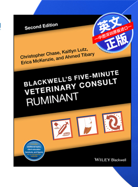 【预售 按需印刷】Wiley出版 布莱克威尔五分钟兽医咨询：反刍动物 第2版 5MVC: Ruminant 2e 进口英文正版书籍