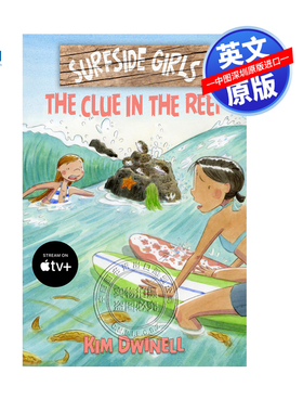 英文原版 冲浪女孩 珊瑚礁上的线索 岛屿探险冒险漫画故事书 Surfside Girls: The Clue in the Reef 儿童小学生英语课外书读物