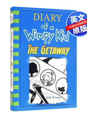 英文原版 小屁孩日记第12册 精装美版 Diary of a Wimpy Kid #12: The Getaway  小学初中生课外读物 励志日记 进口漫画书 正版