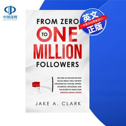 【预售 按需印刷】从零到一百万粉丝 英文正版 From Zero to One Million Followers 进口书