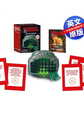 英文原版 龙与地下城 迷你骰子收藏玩具艺术品 地牢绿色LED发光灯 Dungeons Dragons Mini Dice Dungeon 送礼 礼物 周边