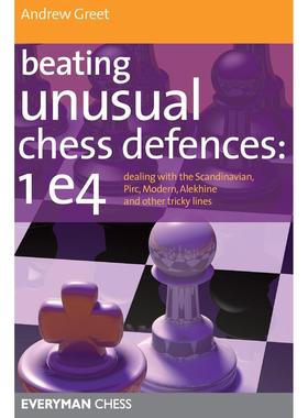 【预售 按需印刷】英文原版击败不寻常的国际象棋防御Beating Unusual Chess Defences原装进口正版书籍