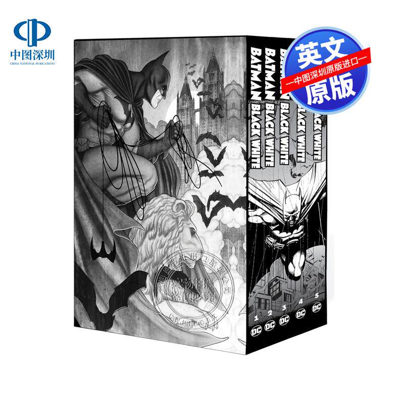 英文原版 DC漫画 蝙蝠侠黑白盒5册套装小说 Batman Black and White Box Set
