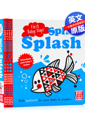 英文原版 Pat-a-Cake系列 Splish Splash 低幼儿童英语触觉认知纸板书 宝宝英语启蒙绘本 亲子互动图画书 touch-and-feel