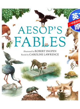 英文原版 罗伯特英潘经典名著插画系列：伊索寓言 精装插图版绘本 Aesop's Fables (Robert Ingpen I儿童青少年文学小说读物