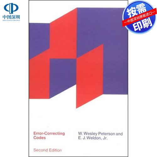 预售【按需印刷】纠错码（第二版）Error-Correcting Codes, second edition企鹅兰登出版 进口书籍正版