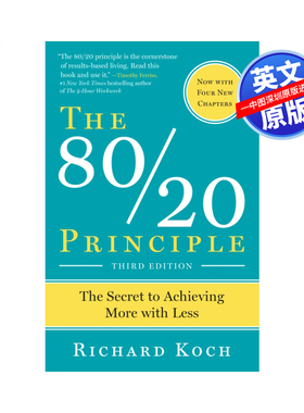 现货 英文原版 The 80/20 Principle: Achieve More with Less 二八帕累托法则 少花多赚的秘诀 二八定律 进口书 正版