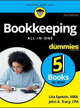 【预售 按需印刷】英文原版为初学者准备的全面记账2版Bookkeeping AIO For Dummies 2E原装进口正版书籍