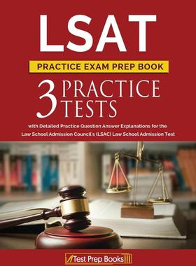 【预售 按需印刷】英文原版LSAT Practice Exam Prep Book进口原版正版书籍