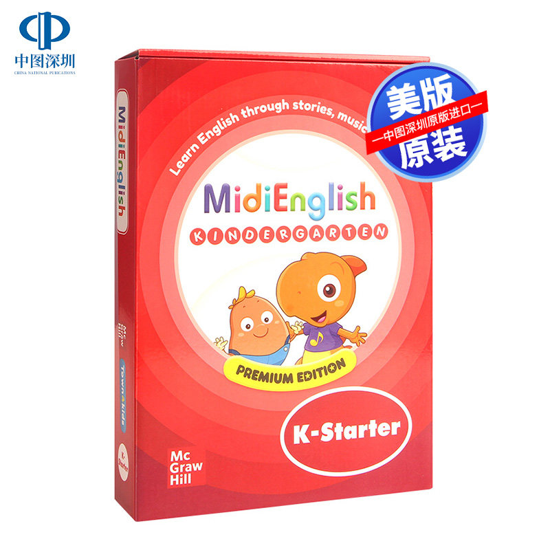 现货英文原版 米迪英语幼儿教材 MidiEnglish kindergarten K-Starter 麦格劳希尔 学生英语启蒙入门级教材教辅 幼小衔接套装