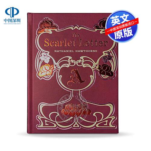 英文原版 红字 精装皮革封面豪华版Chartwell Deluxe系列 The Scarlet Letter 世界经典文学名著英语小说 Nathaniel Hawthorne