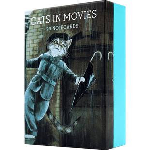 现货T&H出版电影戏剧中的名猫绘画卡片礼盒装英文原版 Cats in Movies: Notecards Susan Herbert 原装正版 书