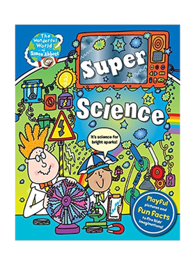 英文原版 奇特的科学：令人吃惊的发现和疯狂的装置 精装 The Wonderful World of Simon Abbott: Super Science 儿童英语读物