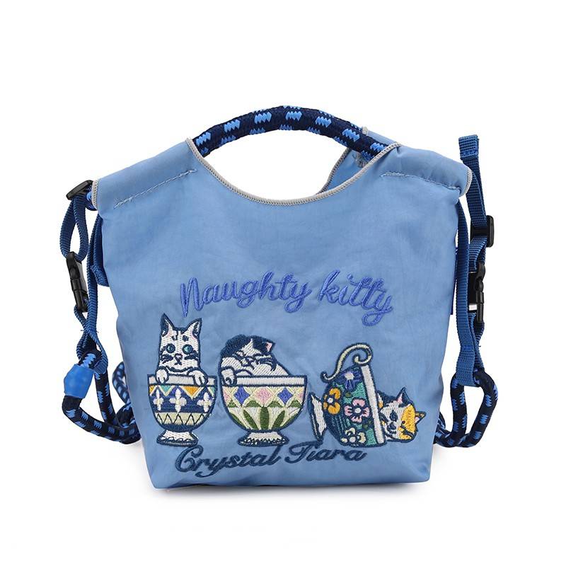 日本代购ballchain刺绣购物袋mini手提手机包休闲迷你斜挎小包包