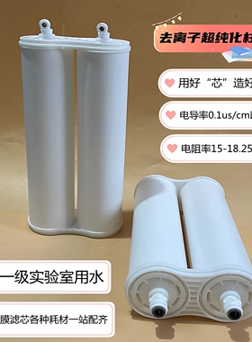 进口树脂医院生化仪超纯水柱水机18实验室阴阳去离子超纯化柱滤芯
