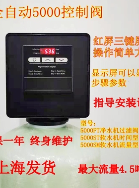 促销软水器5000电子式控制阀FT过滤型净水器4吨锅炉软化水机头