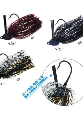 欧纳恶路RJ-10胡须佬 鲈鱼JIG铅头钩 路亚鱼钩假饵 防挂底11723