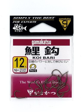 伽玛卡兹 鲤钩平打日本gamakatsu 黑坑混养有倒刺12158海钓串钩