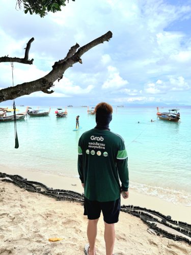 泰国正版Grab长袖骑行服 骑手长袖 租摩托 战术外套 Grab外卖服