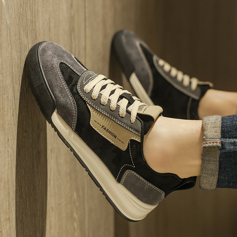 男鞋秋季2025新款小众潮流百搭工作轻便软底防滑休闲运动德训板鞋,流行男鞋,德训鞋,淘宝优惠券,粉丝福利购,淘宝优惠卷