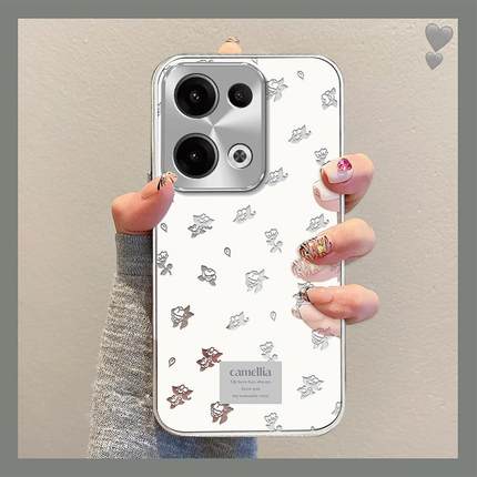 小清新碎花适用oppoa3pro手机壳新款10pro套1+ace3小众findx7水波纹re高级感reon9por创意一加12女款k11+