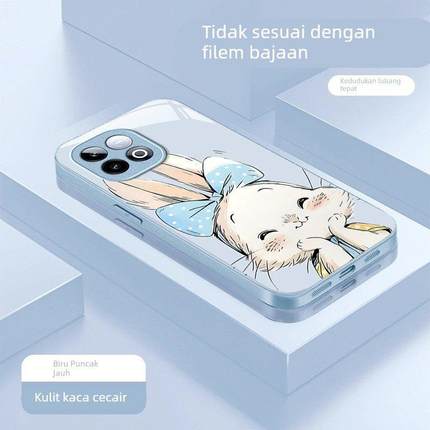 适用iQOOZ10TurboPro手机壳Z9Turbo蝴蝶结兔子Z8X新款少女心Z7可爱卡通创意z5全包防摔带挂绳z3金属漆玻璃壳