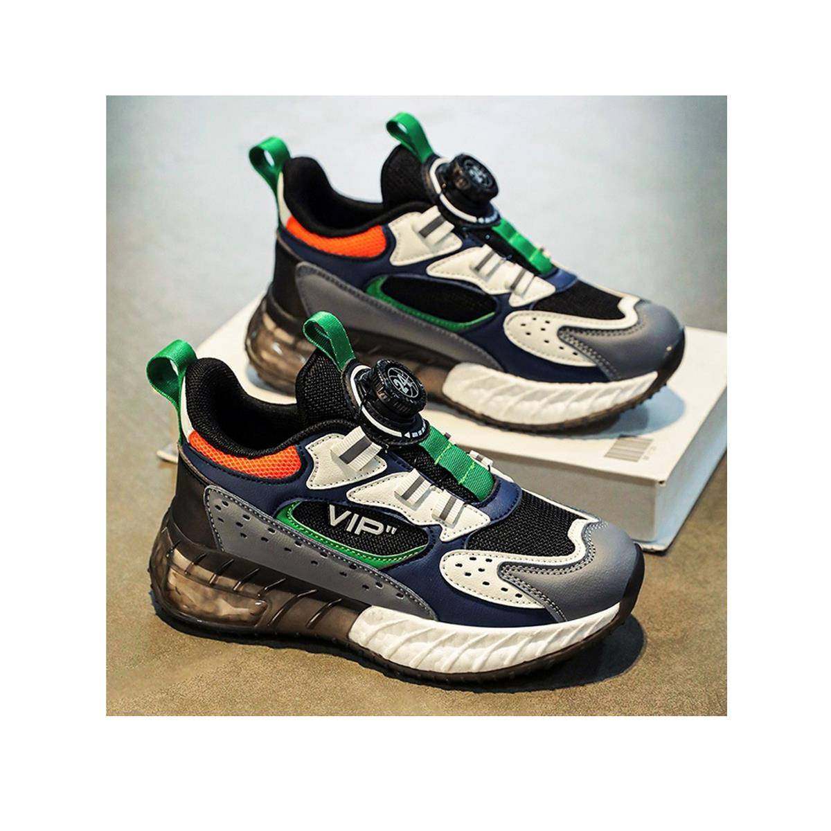 男童运动鞋2025秋季款儿童旋转纽扣篮球鞋中大童跑步鞋男孩训练鞋