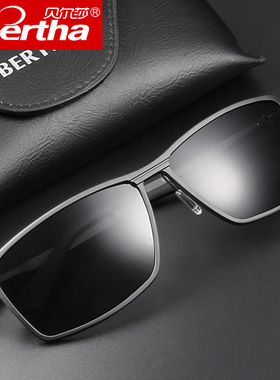 Bertha新款偏光太阳镜男司机驾驶太阳眼镜开 车变色钓鱼眼镜男士