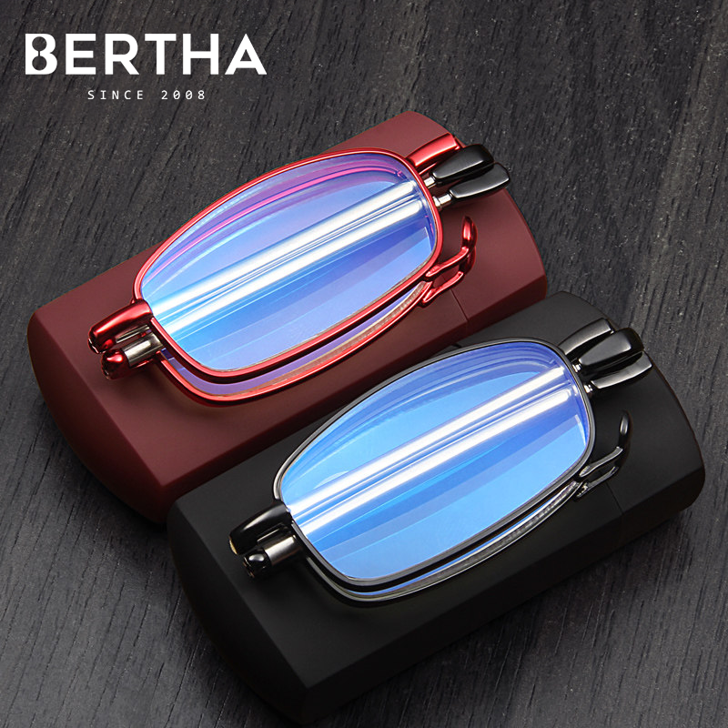 防蓝光老花镜折叠男女老花眼镜便携时尚超轻迷你老光眼睛树脂舒适