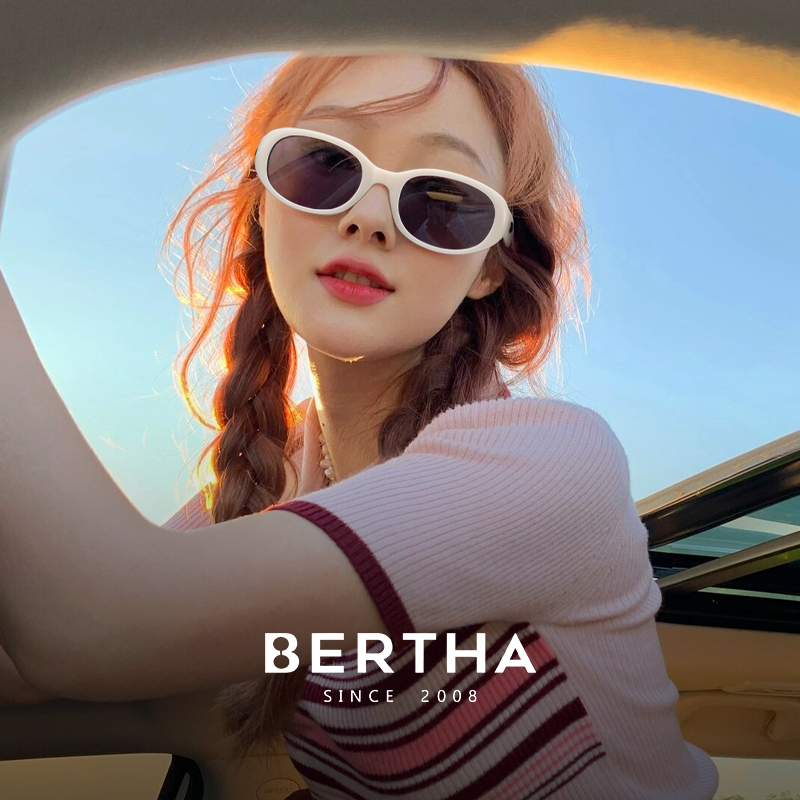 椭圆猫眼墨镜女夏日度假版