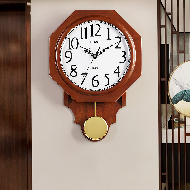 汉时八角中式静音老式简约挂表