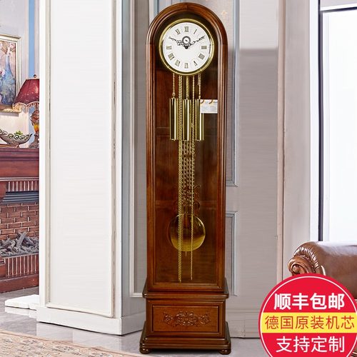 欧式简约汉时客厅落地钟机械钟表