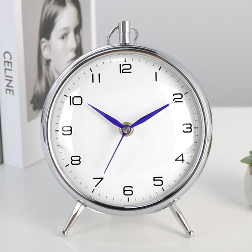 汉时简约现代轻奢静音金属台钟