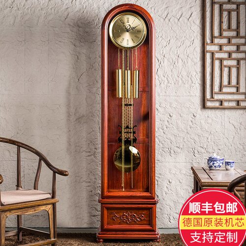 汉时简约复古客厅机械落地钟