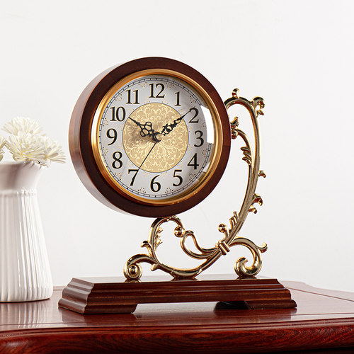 实木装饰摆件台钟欧式仿机械座钟