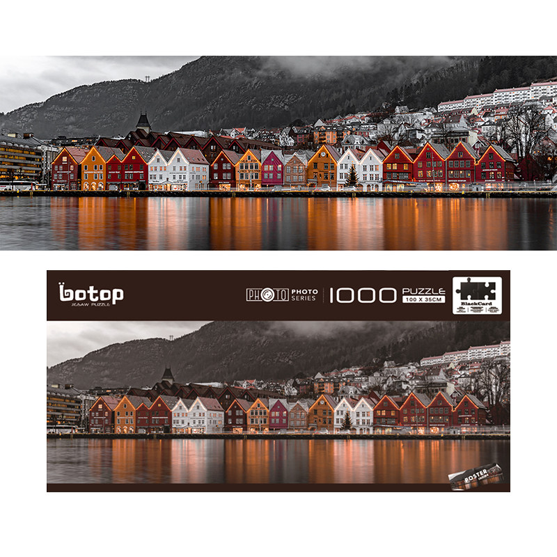 botop品质益智有趣北欧小镇拼图
