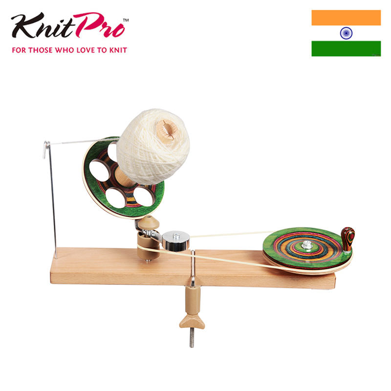 Knitpro桦木毛线绕线器手摇家用绕线机打线器编织工具伞架包邮