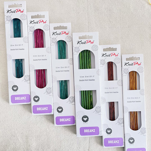 Knitpro双头直针彩色桦木棒针毛线针签子毛衣手工编织工具全套装