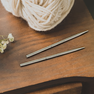 Knitpro冥想不锈钢可拆卸针头环形针袖子针毛线手工编织毛衣工具