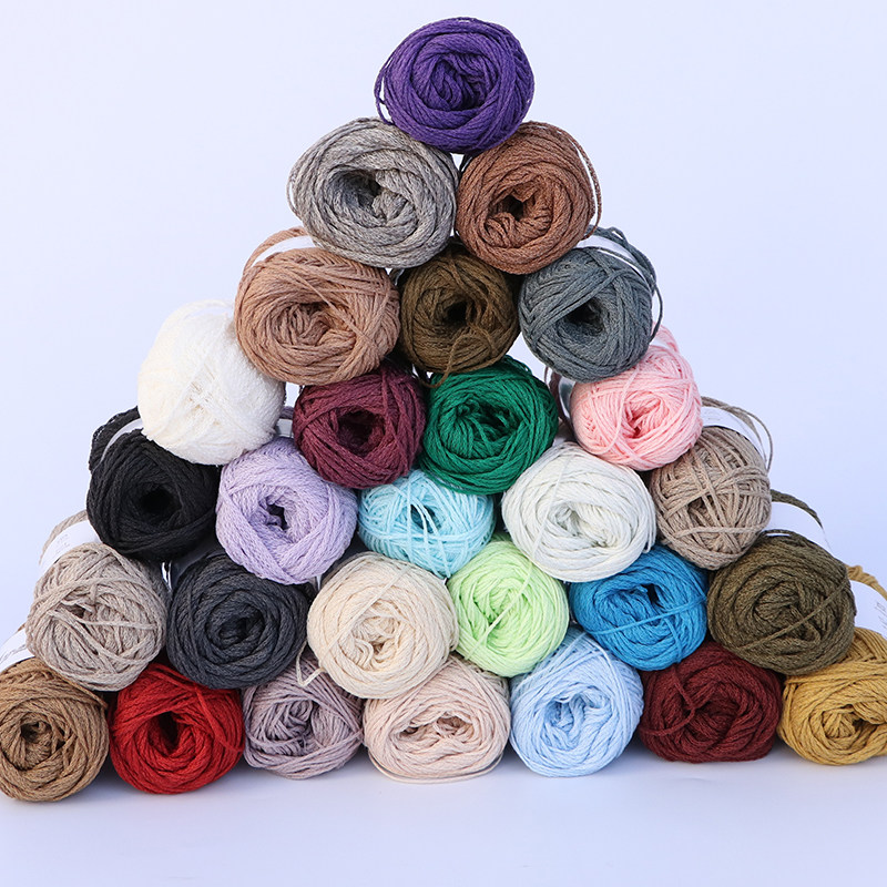 仙女家链条亚麻线手作毛线团毛衣编织钩针材料包包包diy解闷手工