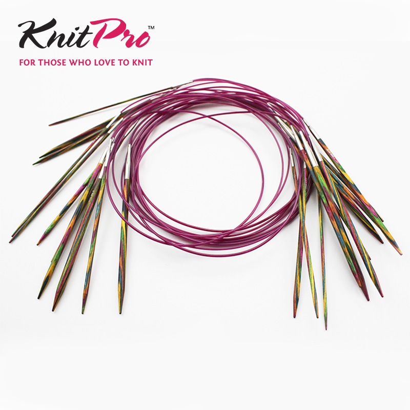 knitpro彩木固定环形针棒针毛衣针毛线针手工毛衣专用针编织工具