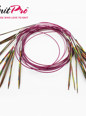 knitpro彩木固定环形针棒针毛衣针毛线针手工毛衣专用针编织工具